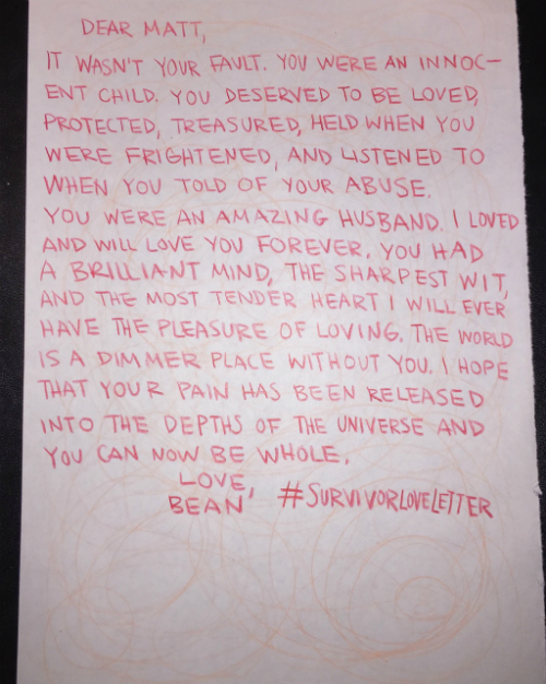 Szerelmes levelek a szexuális erőszak áldozatainak Szerelmes levelek a szexuális erőszak áldozatainak