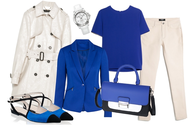 Kabát: Zara, top, nadrág: Mango, blézer: F&F, táska, cipő: Humanic, óra: Thomas Sabo