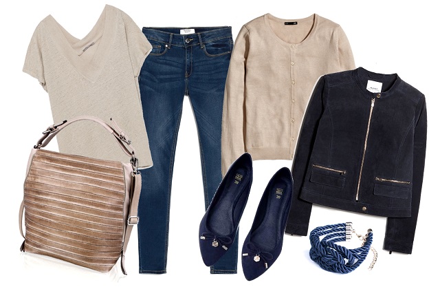 Dzseki, nadrág: Mango, póló: Zara, kardigán: H&M, táska: Humanic, karkötő: Gemini Hungary, cipő: Tally Weijl