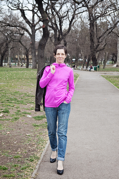 Pink felső – Columbia, Seven farmer, Dune magassarkú, Topshop bőrdzseki – Háda