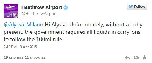 Csecsemő nélkül, nem oké az anyatej - Alyssa Milano esete a Heathrow reptérrel Csecsemő nélkül, nem oké az anyatej - Alyssa Milano esete a Heathrow reptérrel