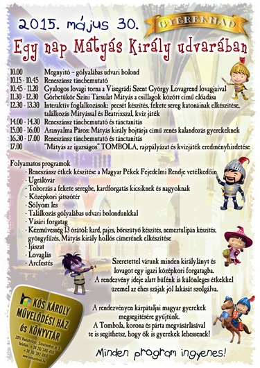 Gyermeknapi programok 2015: 4 Budapest környéki rendezvény