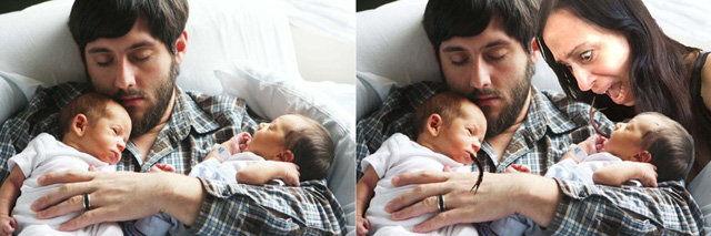 A családi fotókra photoshopolta magát az anya - vicces galéria