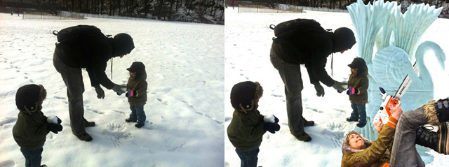 A családi fotókra photoshopolta magát az anya - vicces galéria