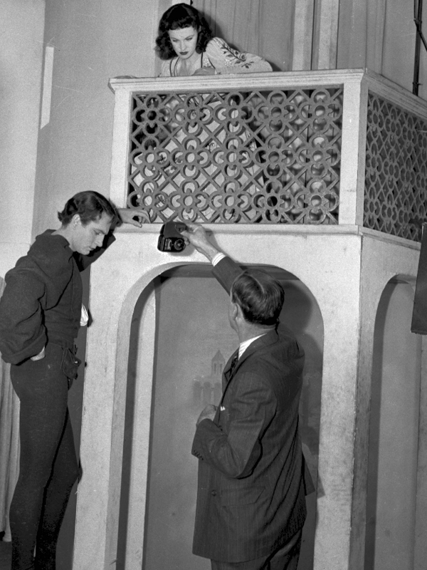 Férfjével forgatás közben