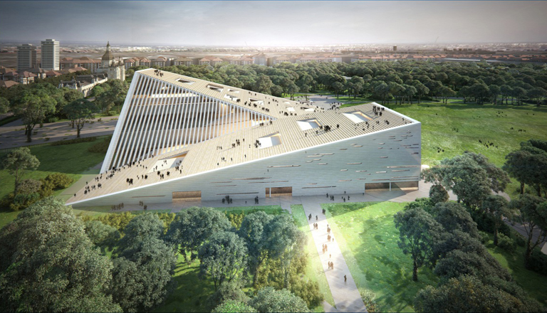 Néhány odaszórt betontömbtől nem lesz vonzóbb a Városliget környéke (Fotó: MTI)