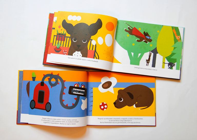 Borisz a szuperhős (fent),  Borisz bemutatkozik (lent)