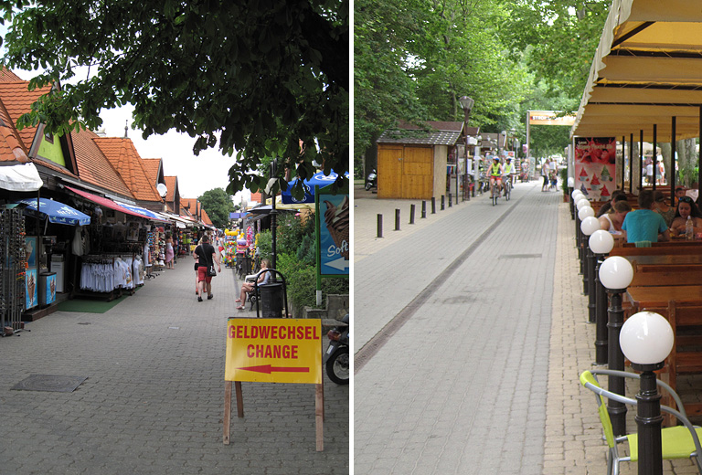 Balra a Kálmán Imre, jobbra a Petőfi sétány. Emberek sehol.