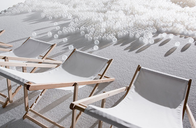 Strandot rendeztek be egy múzeumban - fotók Strandot rendeztek be egy múzeumban - fotók