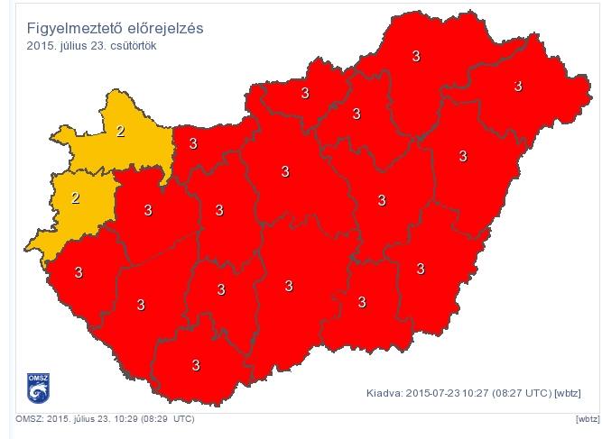 Jön a  vihar - Délután leszakad az ég!