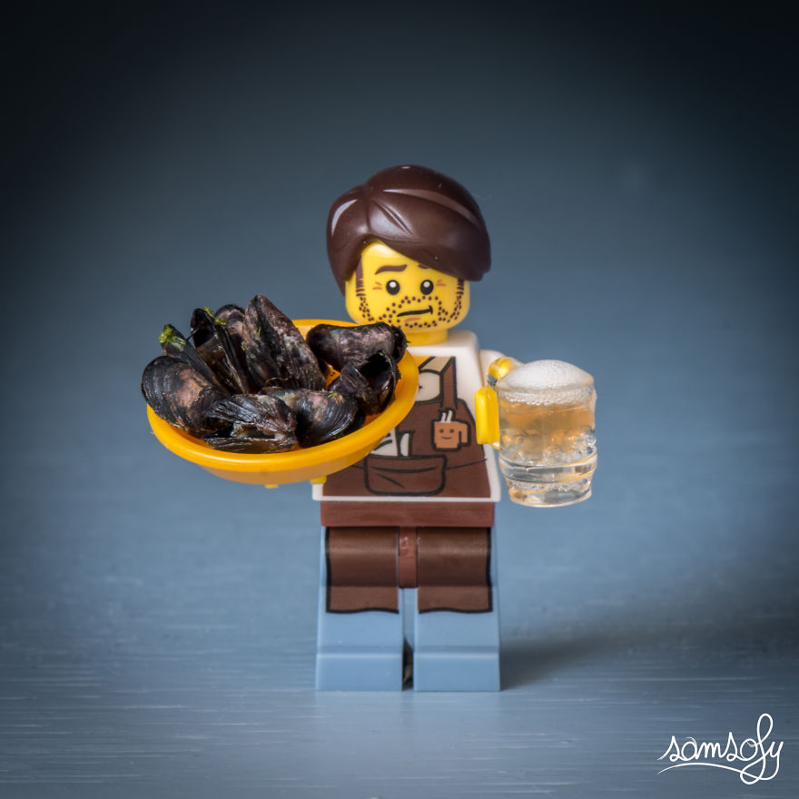 Kagyló sörrel, tálalva!