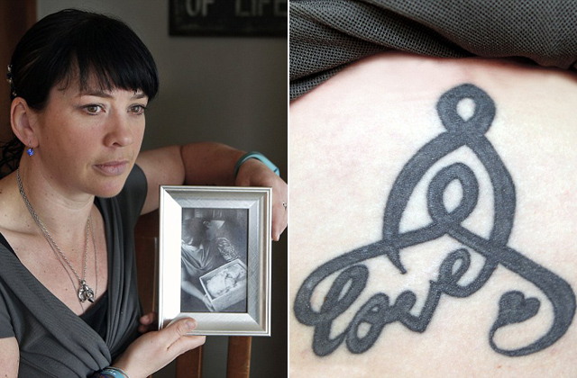 Elvetélt magzata hamvaival csináltatott tetoválást