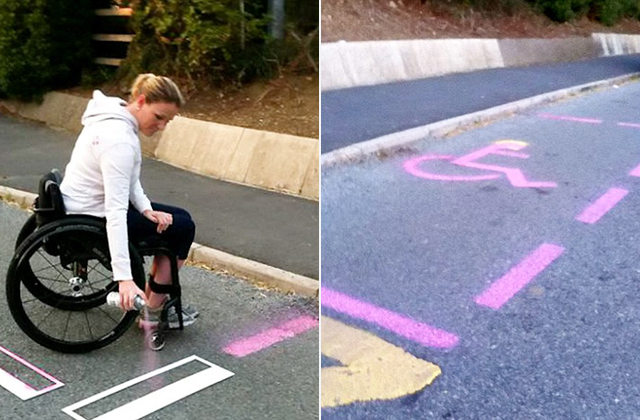 Magának festette fel a mozgássérült parkolóhelyet az anya