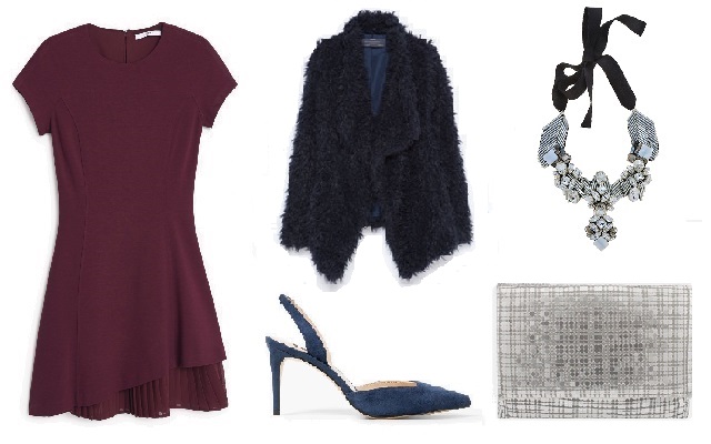 Ruha, cipő: Mango. szőrmekabát: Zara, táska: Parfois, nyaklánc: Rienne