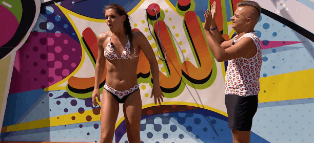 Ennyire fázik Hevesi Kriszta a vizes bikiniben