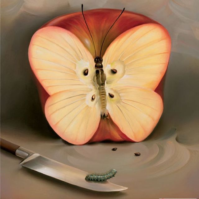 pillangó, alma, kés