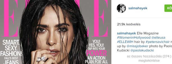 Zuhanyból kilépve ilyen Salma Hayek Zuhanyból kilépve ilyen Salma Hayek