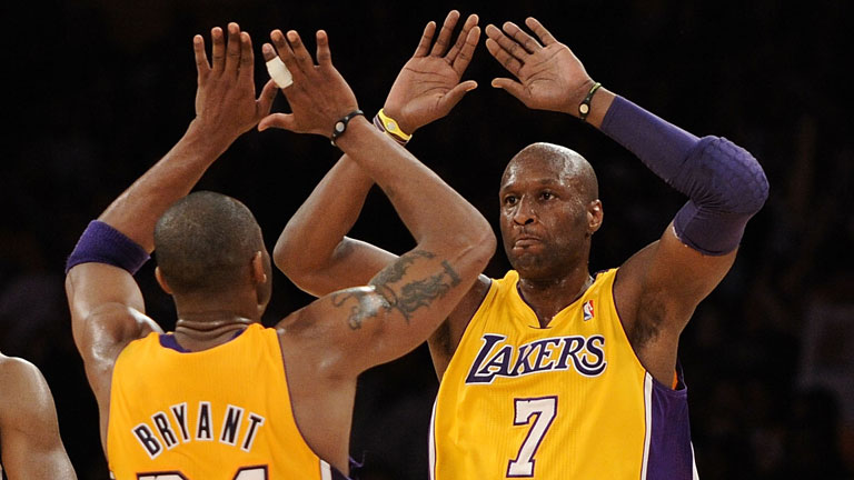 Pacsi Kobe Bryanttel a Lakers színeiben, a siker csúcsán