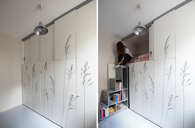 Mintha csak egy gardrób szekrény lenne, pedig nem, ez már maga a lakás