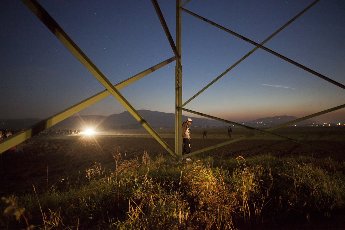 Menekültek a szlovén határnál