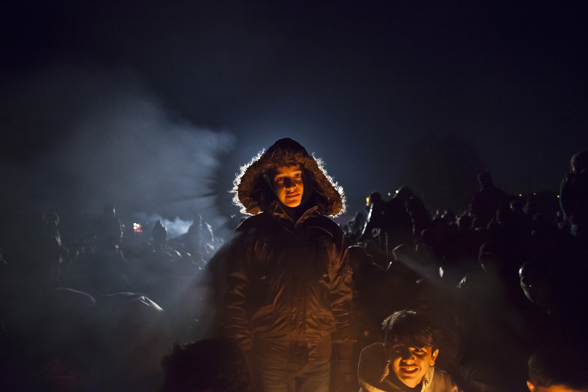 Menekültek a szlovén határnál