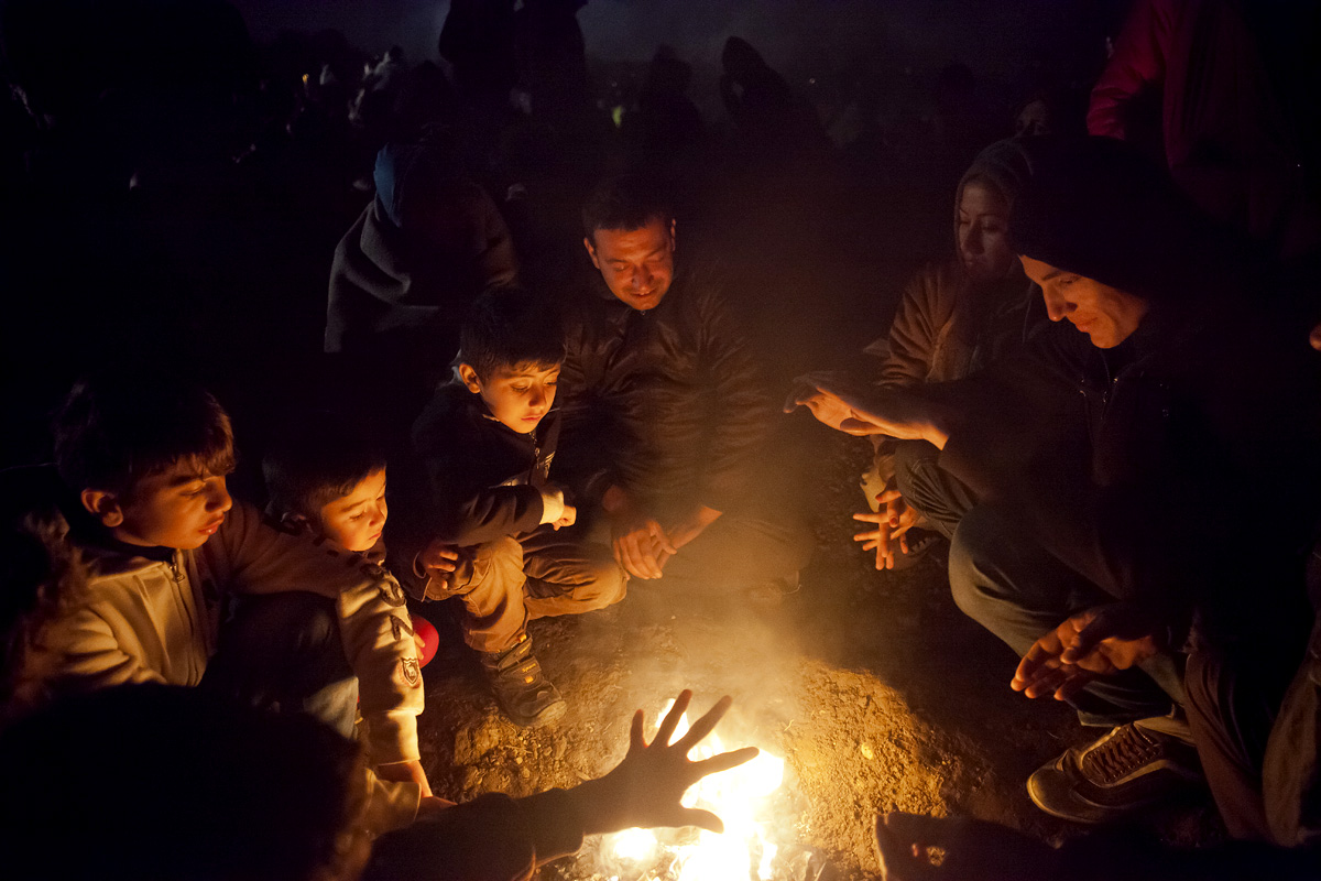 Menekültek a szlovén határnál