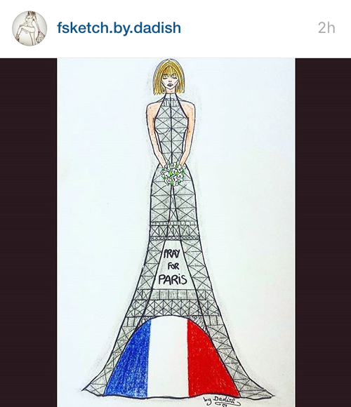 Megható képek: így reagált a divatszakma a párizsi merényletekre