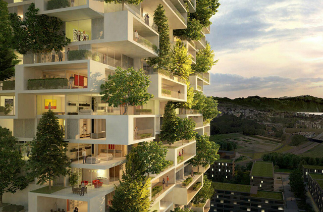 az épület közelről