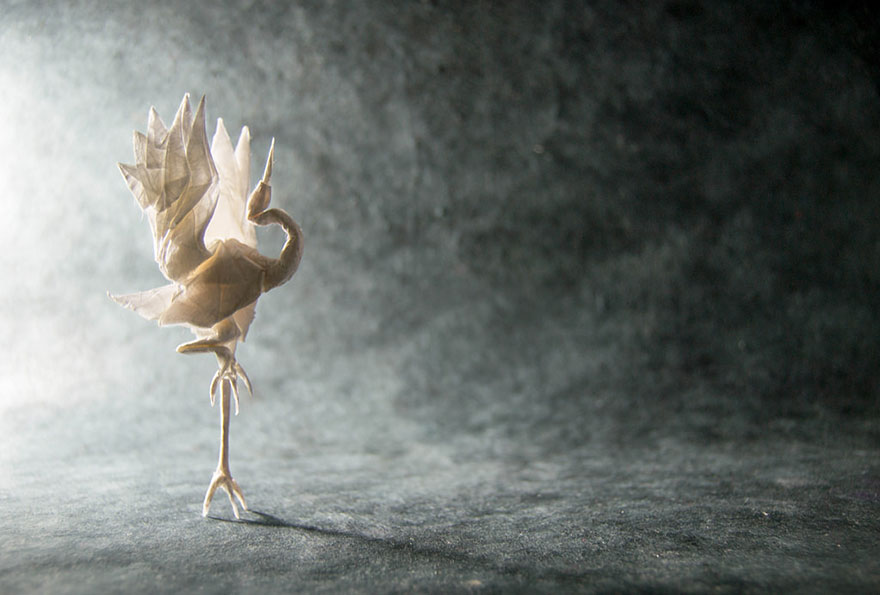 Elképesztő origami-szobrok egy spanyol művésztől - fotók