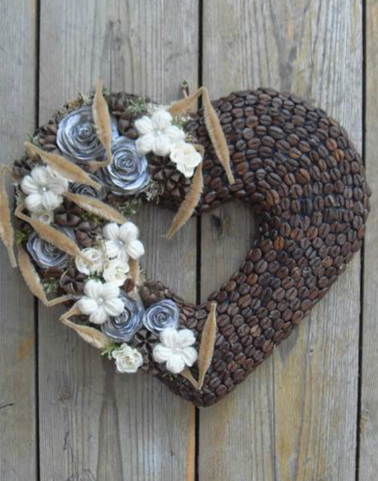 Egyedi kávészemes kopogtató