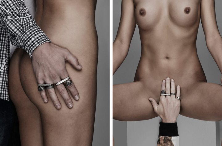 Nagy botrányt kavartak egy férfi ékszercég reklámfotói – nem csak a feministák háborodtak fel