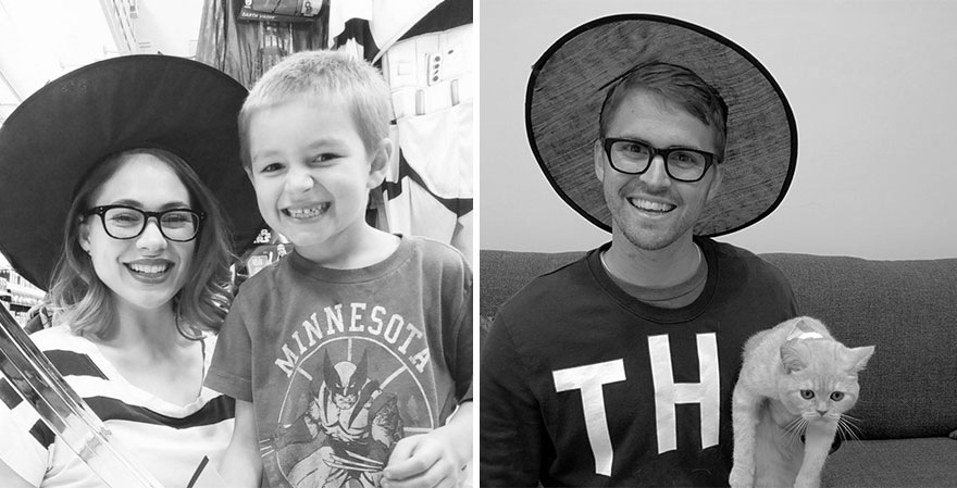 Cicájával fotózta újra az ikertesója babaképeit