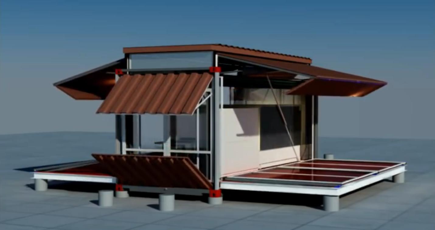 Így néz ki egy bővíthető, mobil konténerház – fotók 