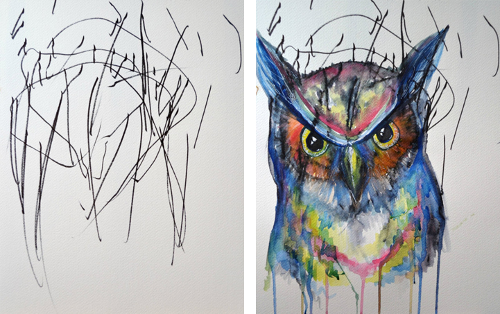 Csodás műalkotásokat készít hároméves gyereke rajzaiból az anyuka