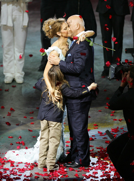 Celine, René és Charles az utolsó Las Vegas-i koncerten, 2007-ben