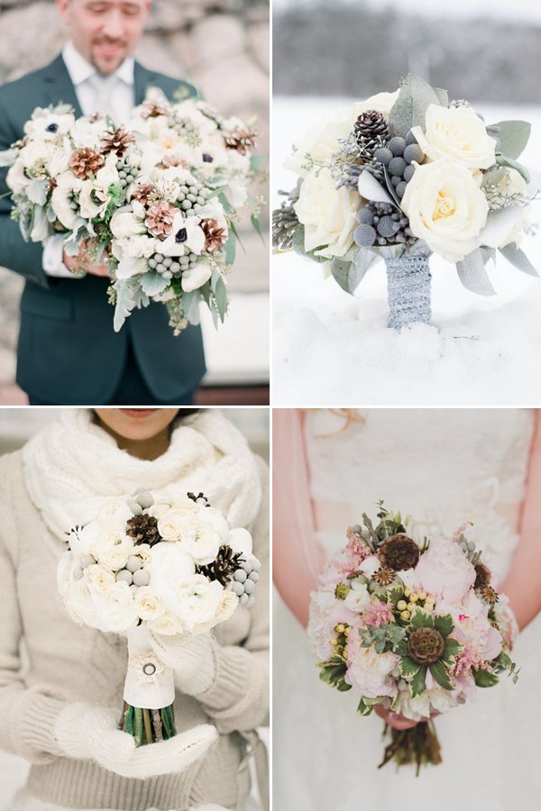 A tél legszebb esküvői csokrai