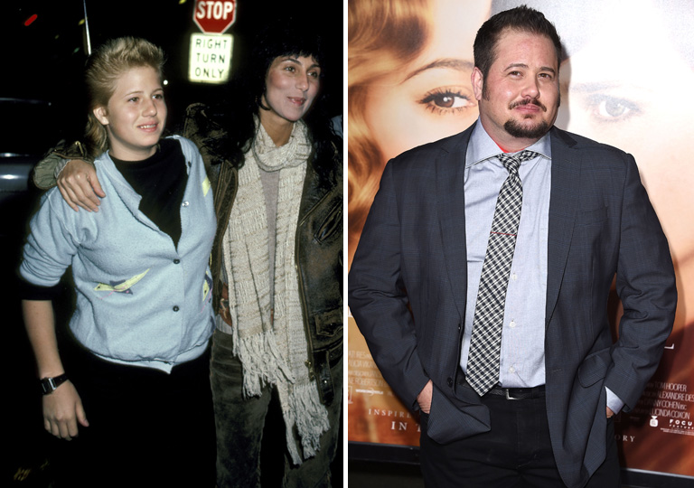 Chaz Bono édesanyjával Cherrel (balra) és egy nem rég készült kép róla (jobb)