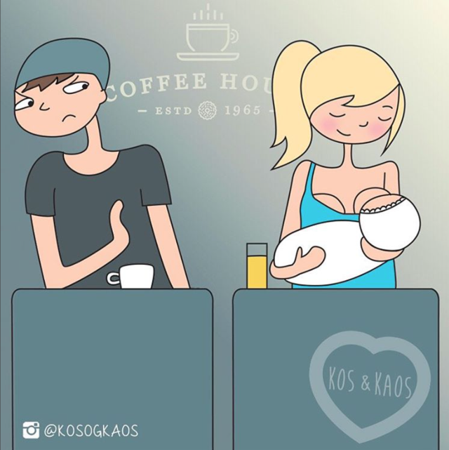 A valóságban ilyen az élet pici babával - vicces rajzok