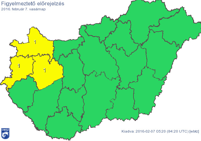 Viharos szélre adtak ki figyelmeztetést