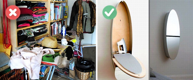 A vasalódeszkát mindenképp rakd el vasalás után, különben egy idő után minden ruhádat rá fogod szórni és kialakul az őskáosz!