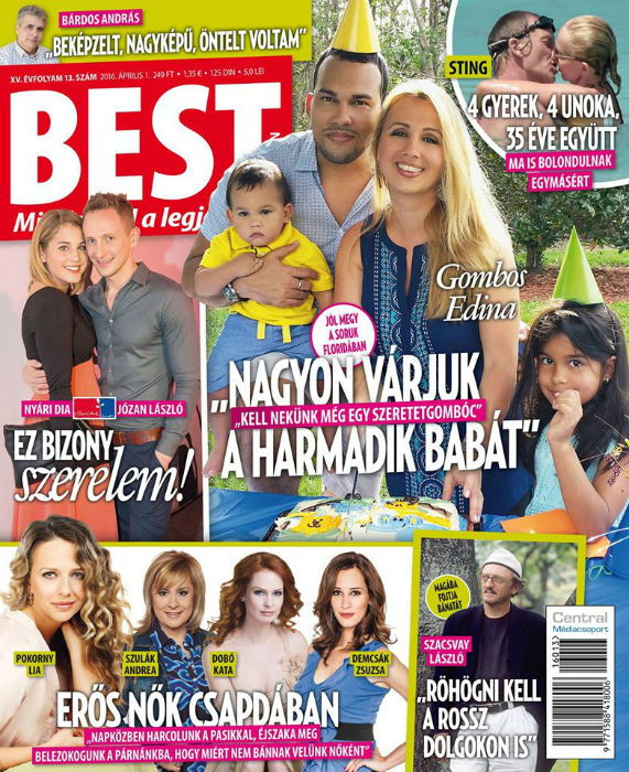 Gombos Edináéknál jöhet a harmadik baba