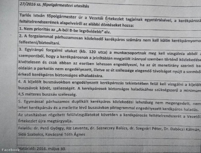 Bringautak ellen szervezkedik Tarlós Bringautak ellen szervezkedik Tarlós