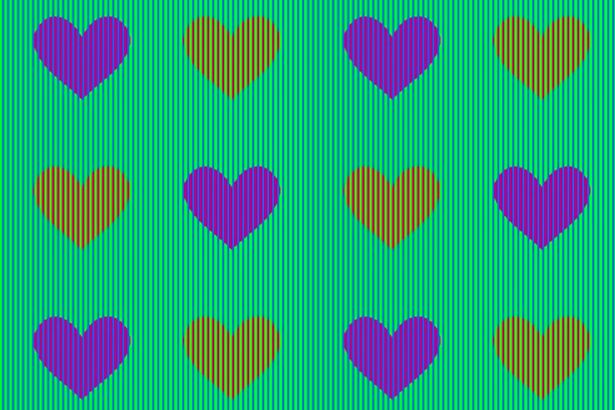 Az internet népe elbukott a szivecskék színének megállapításában - te kitalálod, milyen színűek?