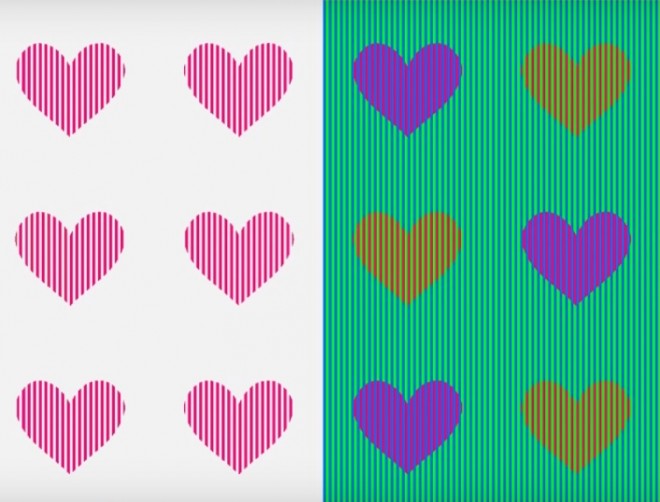 Az internet népe elbukott a szivecskék színének megállapításában - te kitalálod, milyen színűek?