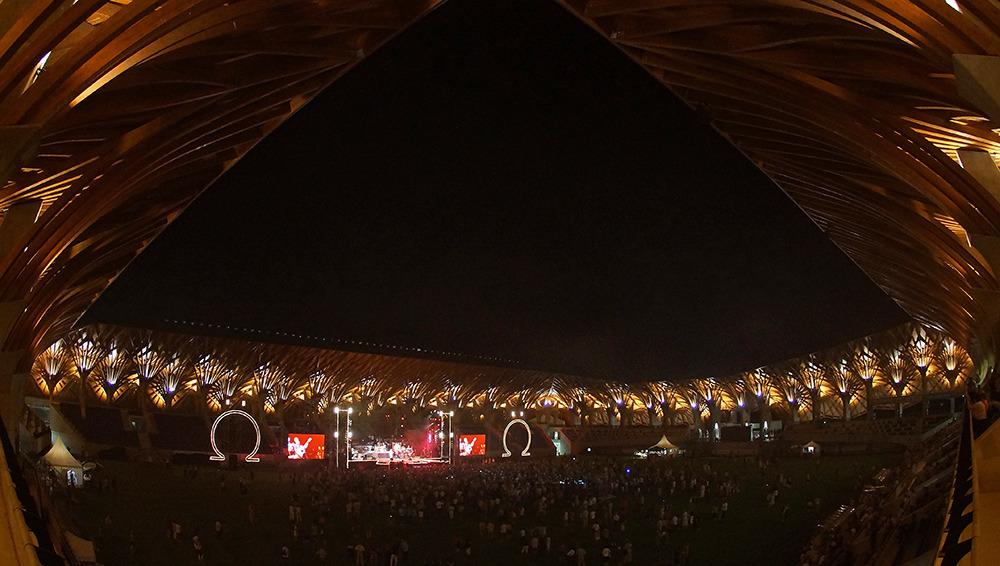 Ez itt nem meccs, hanem egy Omega koncert az Arénában. Fotó: puskasakademia.hu