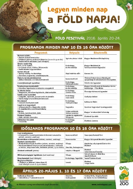 Részletes program az állatkert honlapján