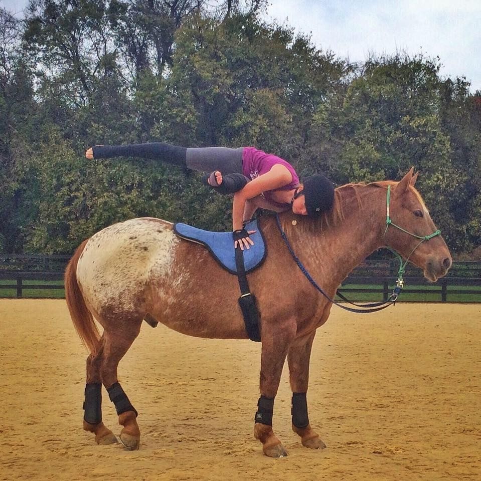 A lóháton jógázó nőtől leesik az állad - fotók