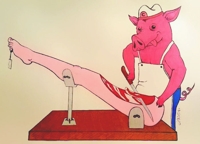 Sokkoló illusztrációk: ilyen lenne a világ, ha emberek és állatok helyet cserélnének Sokkoló illusztrációk: ilyen lenne a világ, ha emberek és állatok helyet cserélnének