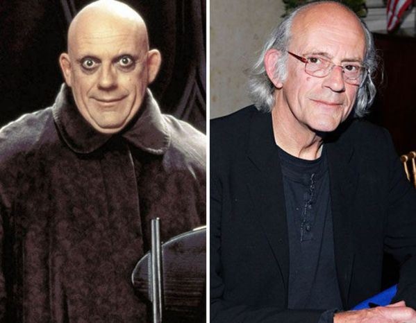 Christopher Lloyd felismerhetetlenre maszkírozva játszotta Fester nagybácsi szerepét