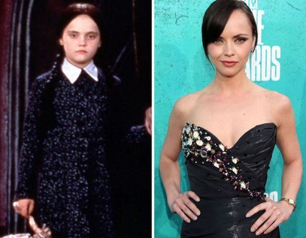 Christina Ricci 11 évesen és tavaly
